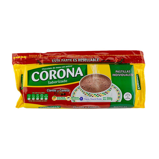 Chocolate Corona Con Clavos y Canela 500gr