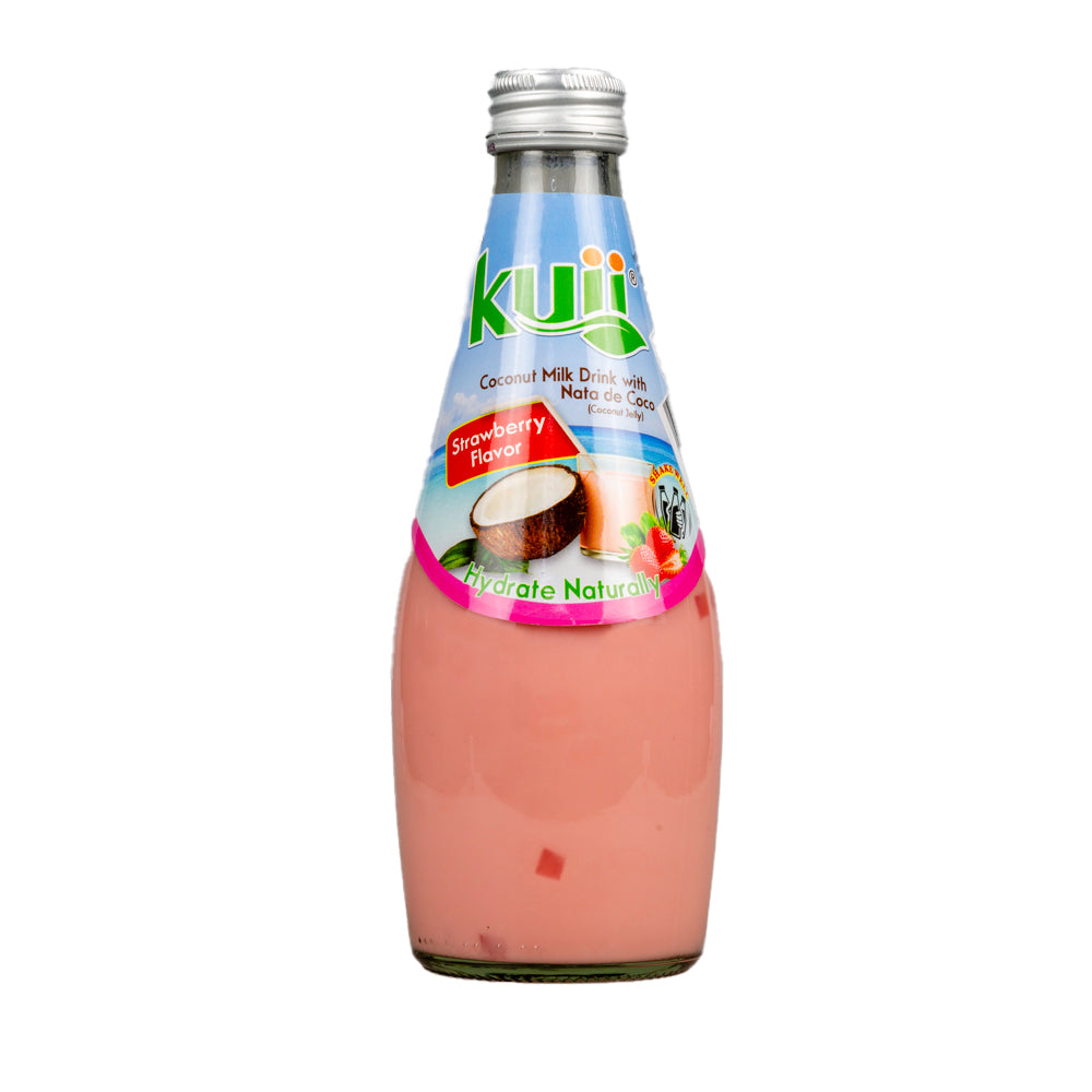 Kuii Coconut Milk With Nata De Coco STRAWBERRY Flavor 290ml