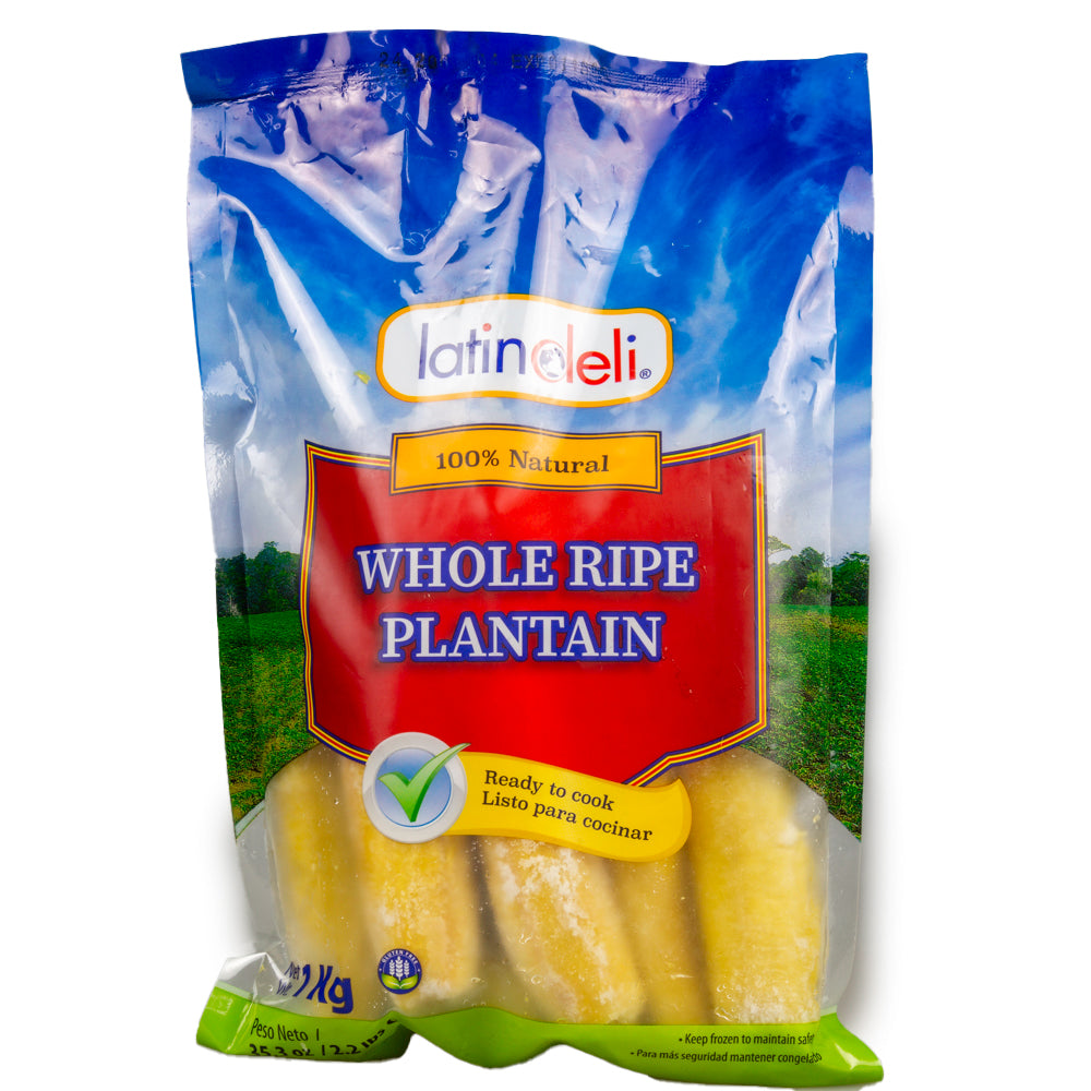 Plantain Ripe Box Frozen Latin Deli Whole Ripe Plantain 1Kg