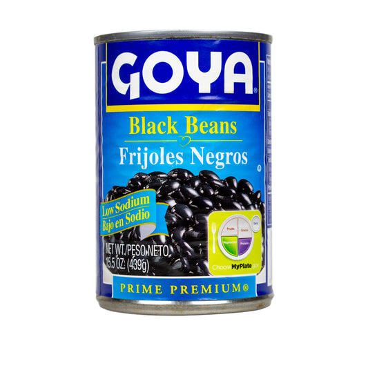 Goya Black Beans Low Sodium 440gr