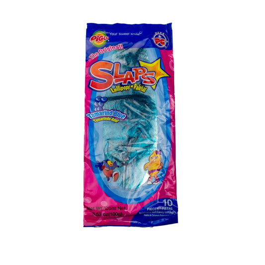 Pigui Slaps Tamarind Blue Lollipops, Mexican Candy